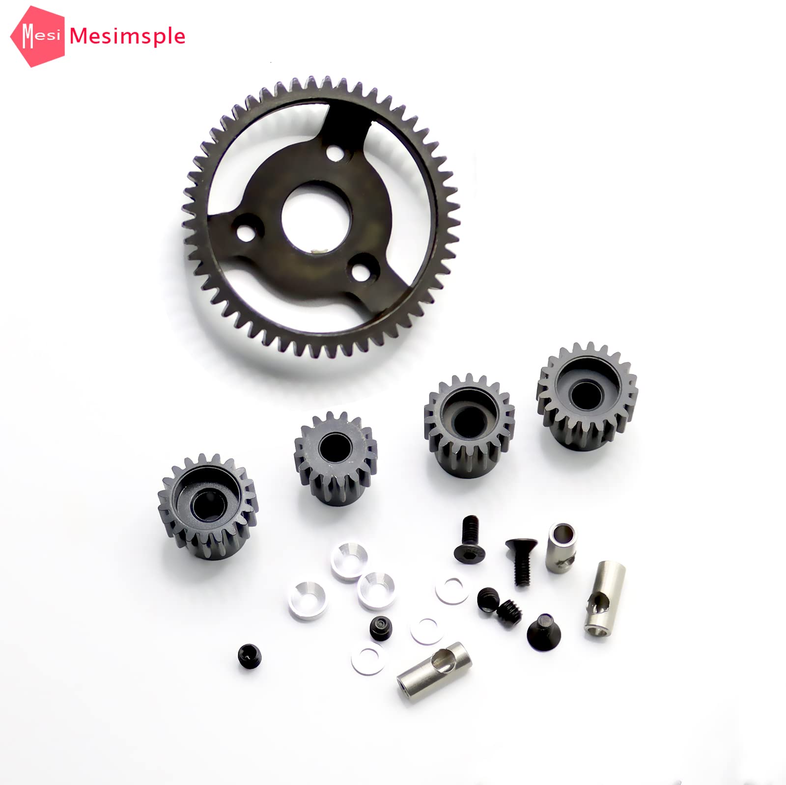 Amazon.com: Mesimsple Slash de acero 2WD engranaje recto 52T 32P y